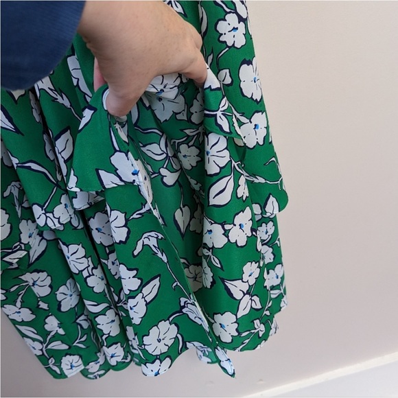 Eliza J Green Floral Faux Wrap Midi Dress - Picture 9 of 15